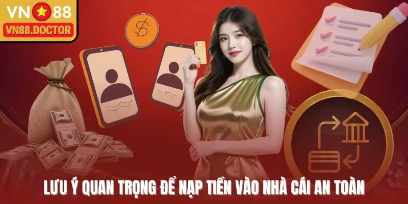 Lưu ý quan trọng để nạp tiền vào nhà cái an toàn